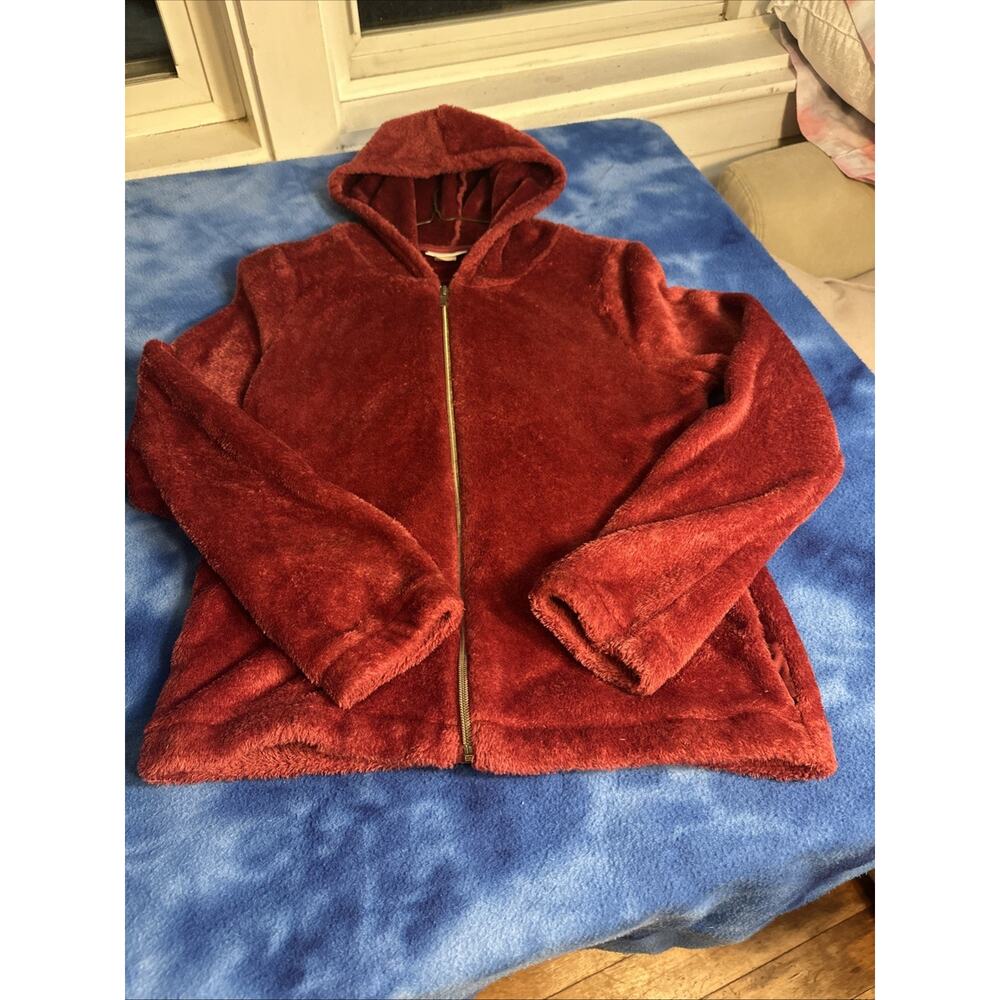 Belle Du Jour Wine Colored Hoodie Very Soft and Comfy Women’s Size M Full Zip